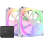 NZXT F140 RGB Twin Pack Fan - White, 2 x 140mm RGB Fans & Controller