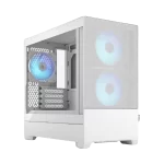 Fractal Design Pop Mini Air RGB White TG Clear Tint mATX PC Gaming Case - Tempered Glass Airflow, 3x Aspect 12 RGB included