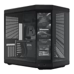 Hyte Y70 Touch Black Dual Chamber Modern Aesthetic Case - Black/Black Mid-Tower ATX size, 14.1" Integrated Touchscreen, Massive 4 Slot Vertical Graphics, Included Luxury PCIE 4.0 Riser Cable