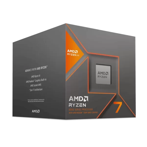 AMD Ryzen 7 8700G Processor - 8C16T, 4.2 GHz up to 5.1 GHz, Phoenix Zen 4, AMD Wraith Spire, AMD RadeonTM 780M Graphics (12 Cus / 2900 MHz), AMD Ryzen™ AI