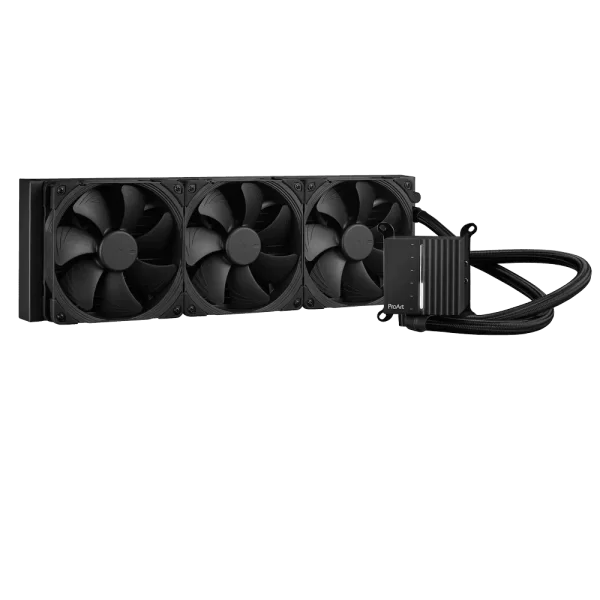 ASUS ProArt LC 420 AIO Liquid CPU Cooler - illuminated system status meter, 420mm radiator, 3-Phase Motor Pump, 3x Noctua NF-A14 industrialPPC 140mm Fans
