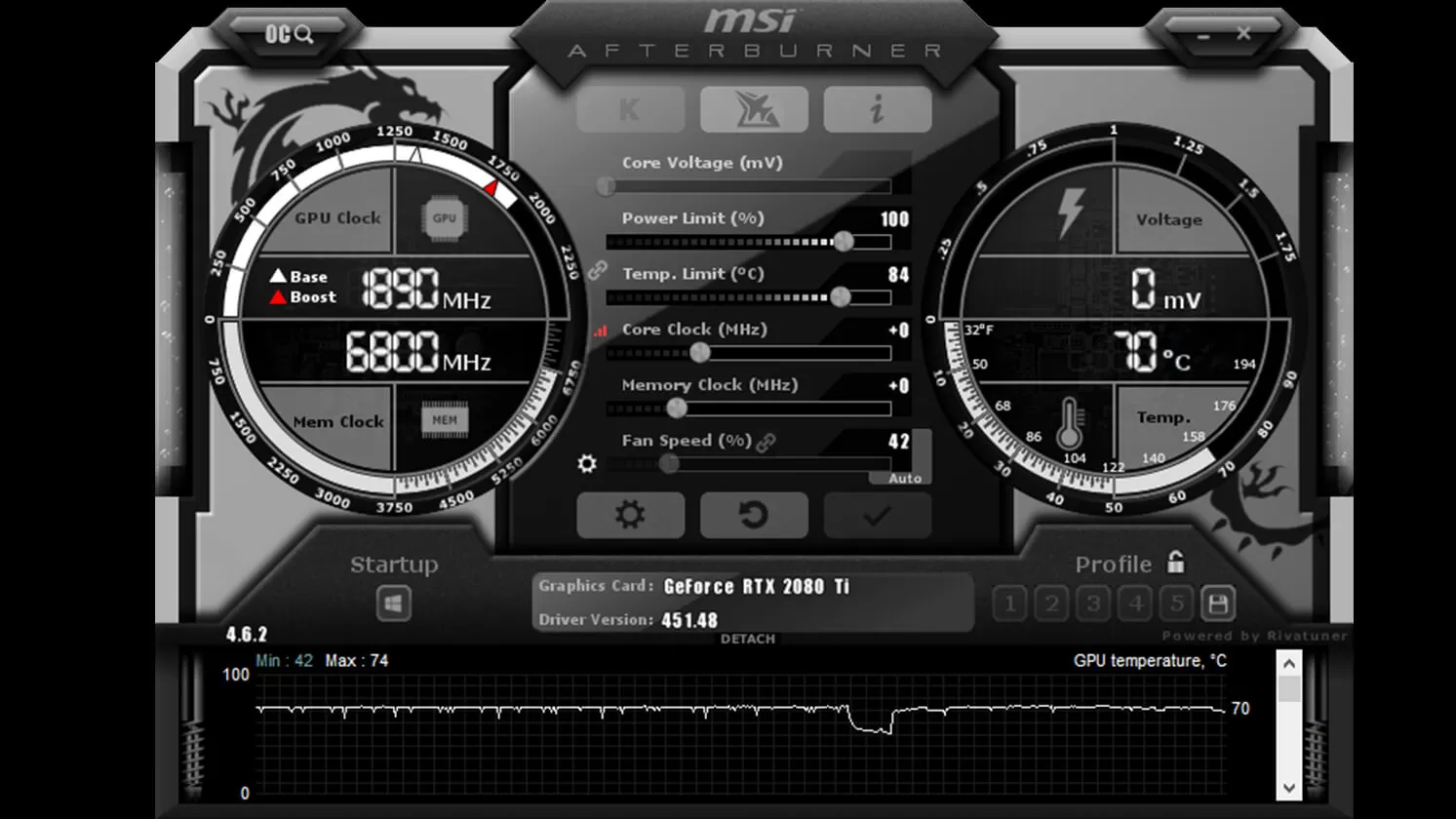 MSI Geforce RTX 3060 VENTUS 2X OC 12G Graphics Card 28 Afterburner