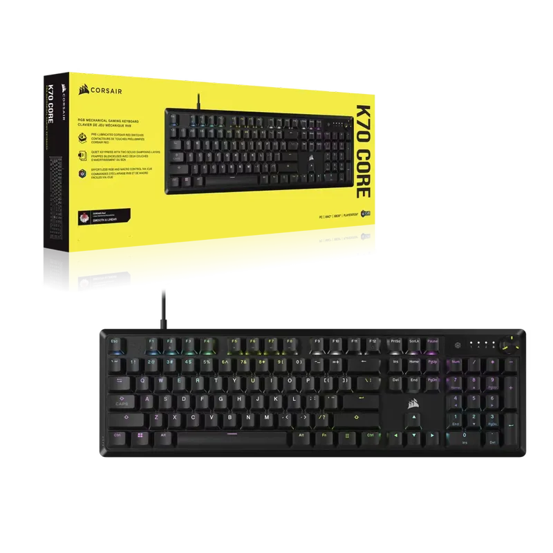 Bàn Phím Cơ CORSAIR K70 CORE RGB Black – MLX Red, Full Size 104 Phím 2 Bàn Phím Cơ CORSAIR K70 CORE RGB Black – MLX Red, Full Size 104 Phím - Ảnh 2
