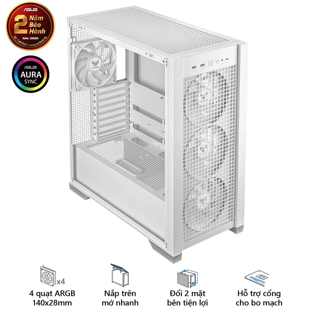 ASUS TUF Gaming GT302 ARGB White Case 10 ASUS TUF Gaming GT302 ARGB White Case - Ảnh 10