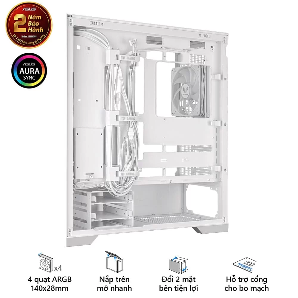 ASUS TUF Gaming GT302 ARGB White Case 11 ASUS TUF Gaming GT302 ARGB White Case - Ảnh 11