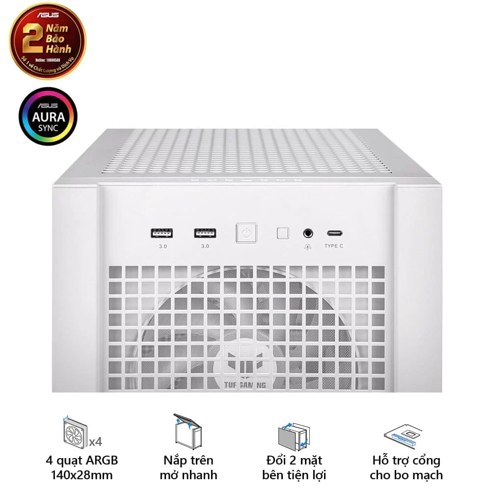 ASUS TUF Gaming GT302 ARGB White Case 12 ASUS TUF Gaming GT302 ARGB White Case - Ảnh 12