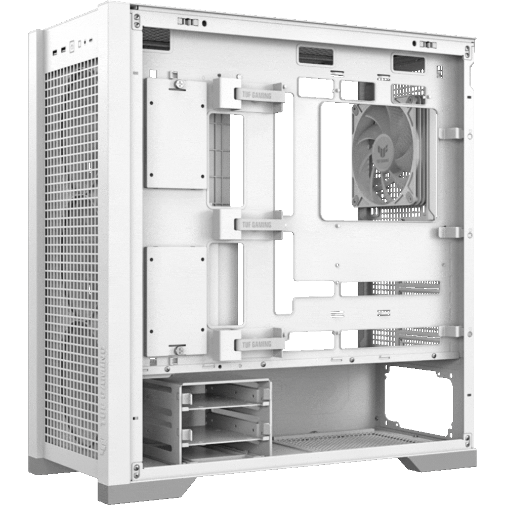 ASUS TUF Gaming GT302 ARGB White Case 57 Hidden Connector Motherboard Support