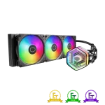 Cooler Master MASTERLIQUID 360 ATMOS ARGB Close-Loop AIO Liquid Cooling - Black, Sickleflow Edge PWM Fans, 240mm Radiator, CryoFuze Cooling