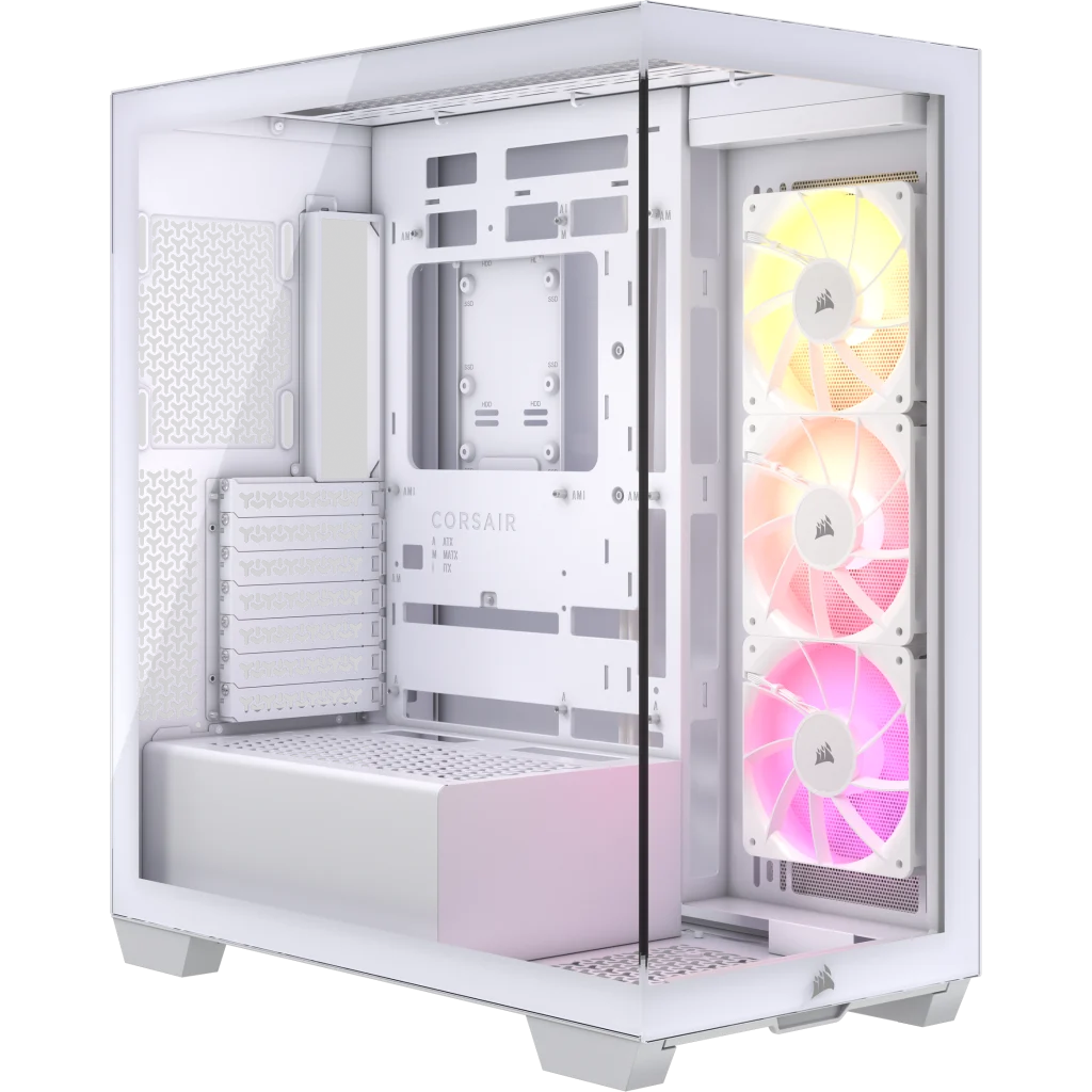 CORSAIR 3500X ARGB White Glass PC Case - Mid-Tower, 3x RS120 ARGB fans, Reverse Connection Motherboard Compatible 1 CORSAIR 3500X ARGB White Glass PC Case - Mid-Tower, 3x RS120 ARGB fans, Reverse Connection Motherboard Compatible