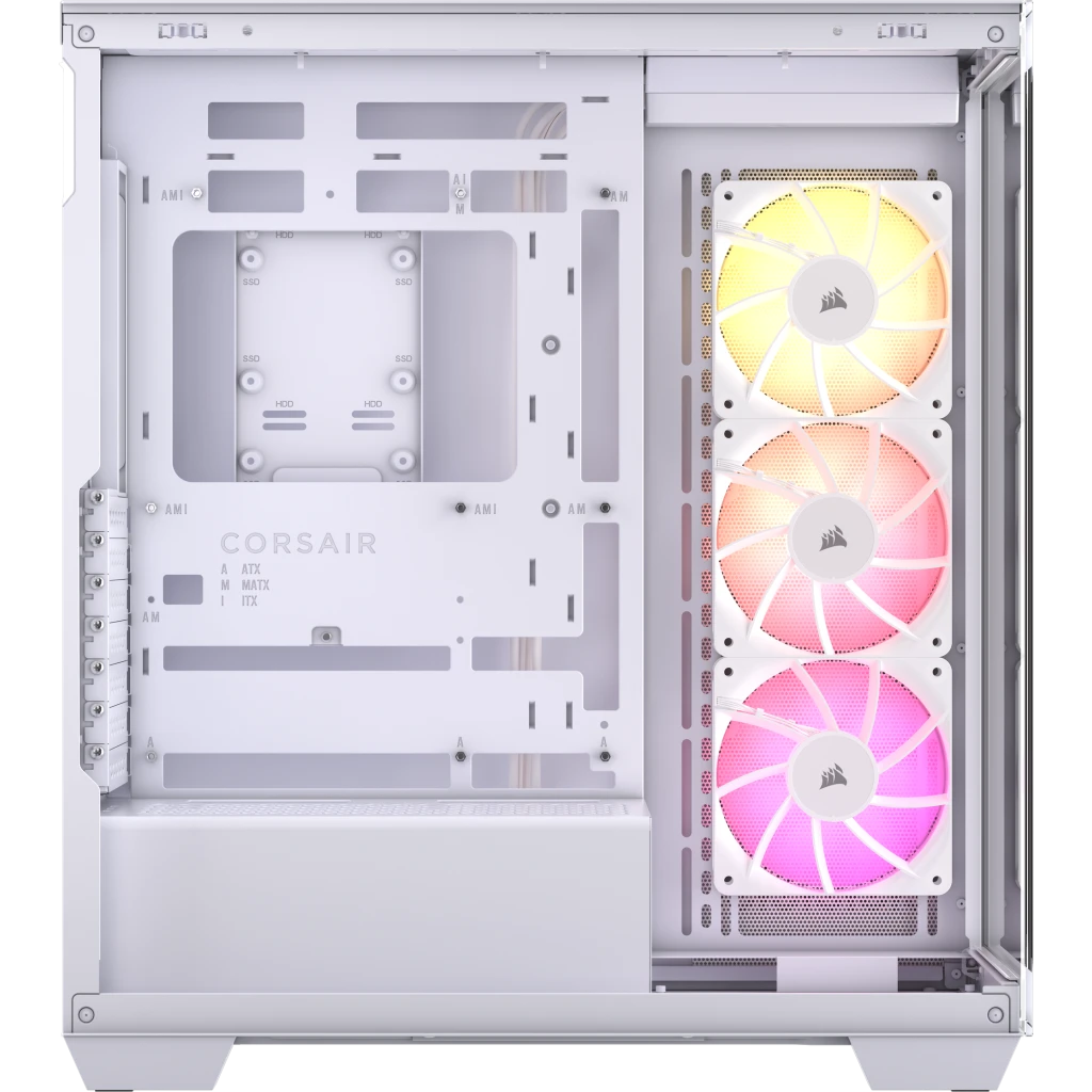 CORSAIR 3500X ARGB White Glass PC Case - Mid-Tower, 3x RS120 ARGB fans, Reverse Connection Motherboard Compatible 3 CORSAIR 3500X ARGB White Glass PC Case - Mid-Tower, 3x RS120 ARGB fans, Reverse Connection Motherboard Compatible - Ảnh 3