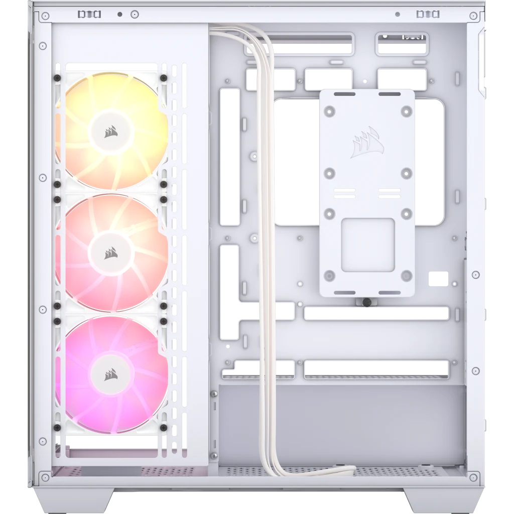 CORSAIR 3500X ARGB White Glass PC Case - Mid-Tower, 3x RS120 ARGB fans, Reverse Connection Motherboard Compatible 5 CORSAIR 3500X ARGB White Glass PC Case - Mid-Tower, 3x RS120 ARGB fans, Reverse Connection Motherboard Compatible - Ảnh 5