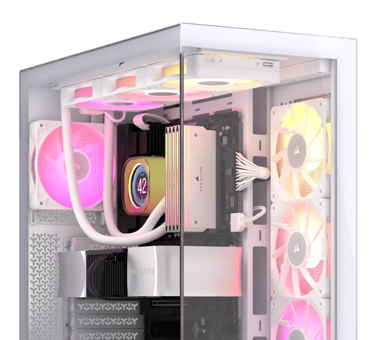 CORSAIR 3500X ARGB White Glass PC Case - Mid-Tower, 3x RS120 ARGB fans, Reverse Connection Motherboard Compatible 27