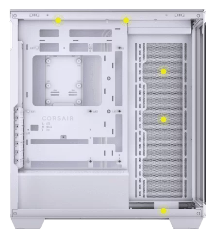 CORSAIR 3500X ARGB White Glass PC Case - Mid-Tower, 3x RS120 ARGB fans, Reverse Connection Motherboard Compatible 37