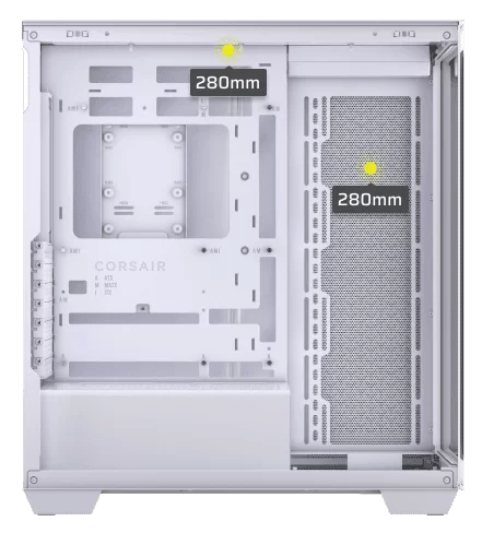 CORSAIR 3500X ARGB White Glass PC Case - Mid-Tower, 3x RS120 ARGB fans, Reverse Connection Motherboard Compatible 41