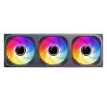 JONSBO ZB-360B Black Fan Case - 3in1, 3x120mm 3Pin ARGB Fans, PWM, 4-Sides Infinity Mirror