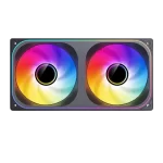 JONSBO ZB-240BR Black Reverse Blade Fan Case - 2in1, 2x120mm 3Pin ARGB Fans, PWM, 4-Sides Infinity Mirror