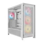 CORSAIR FRAME 5000D RS ARGB White Modular Mid Tower PC Case - Tempered Glass, 4x RS140 ARGB fans