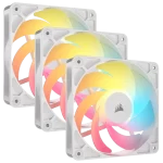 Corsair RS120-R Reverse Triple Pack White (CO-9050197-WW) Fans - 3x120mm 2100RPM Static Pressure RGB Fan, Daisy Chain 4 Pin PWM, +5V ARGB Connections