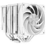SAMA A60W White CPU Air Cooler - All White, 6×Ø6 mm Heat Pipes, 2x 120mm guide-ring fans