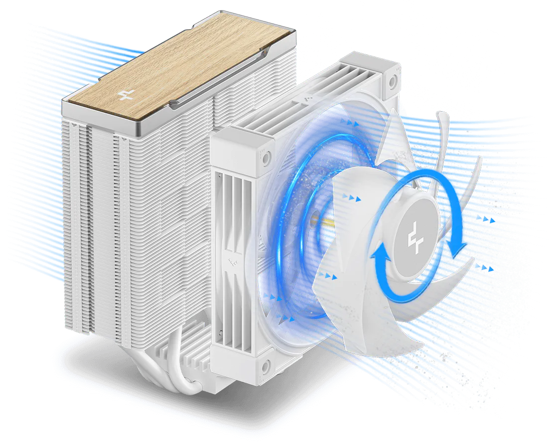 Tản Nhiệt Khí DEEPCOOL AK400 G2 – 4 Heatpipe, Fan 120mm (Black/White) 77 DeepCool AK400 G2 fan PWM 120mm 2200 RPM