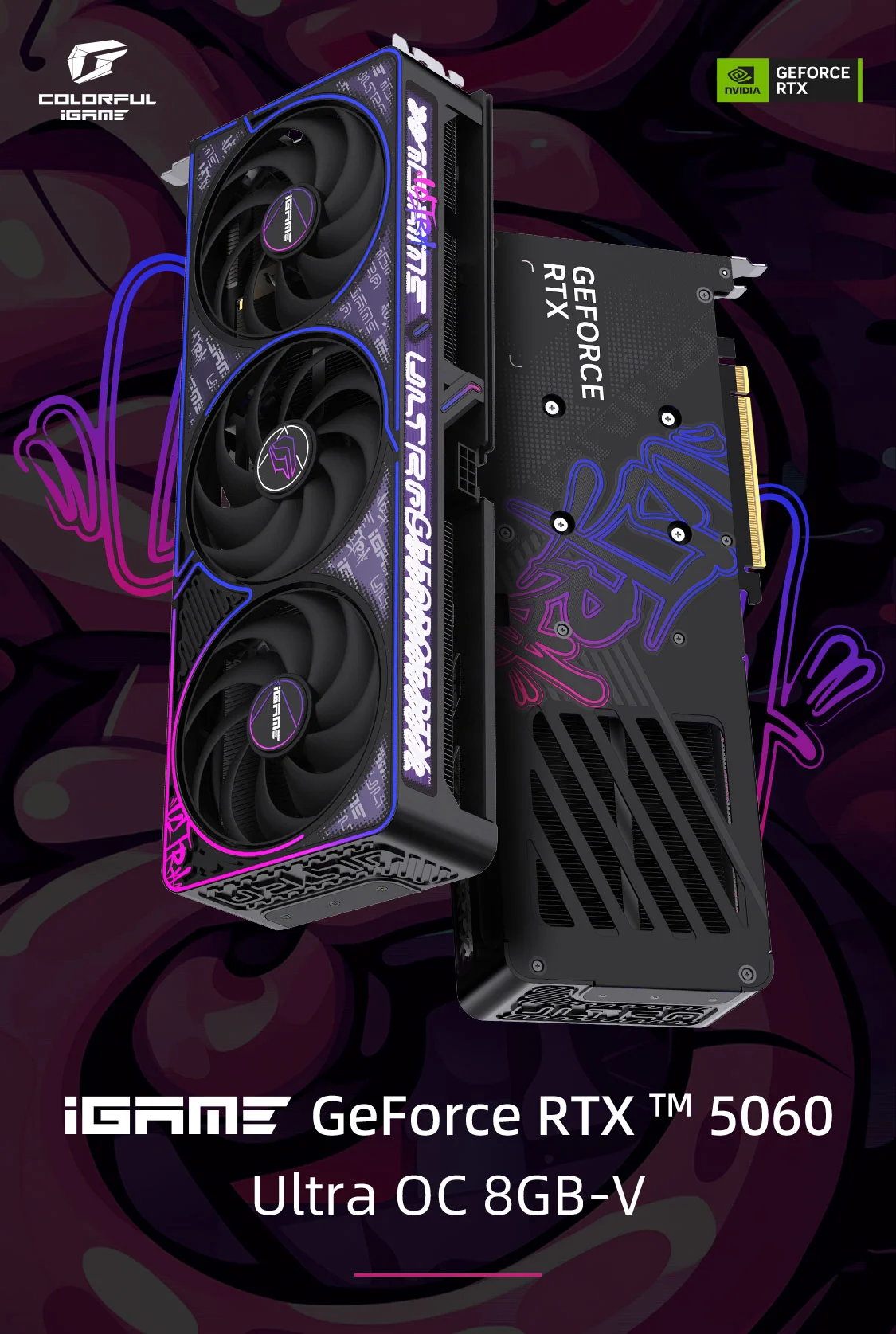 ZOTAC GAMING GeForce RTX 5070 SOLID OC 12GB GDDR7 Graphics Card 18 Colorful iGame GeForce RTX 5060 Ultra OC 8GB-V màu đen
