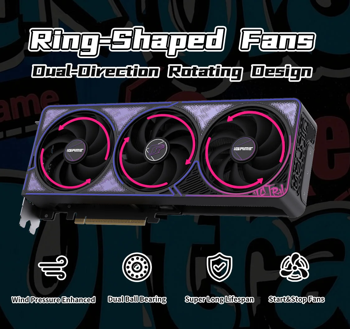 ZOTAC GAMING GeForce RTX 5070 SOLID OC 12GB GDDR7 Graphics Card 24 Colorful iGame GeForce RTX 5060 Ultra OC 8GB-V 3 quạt