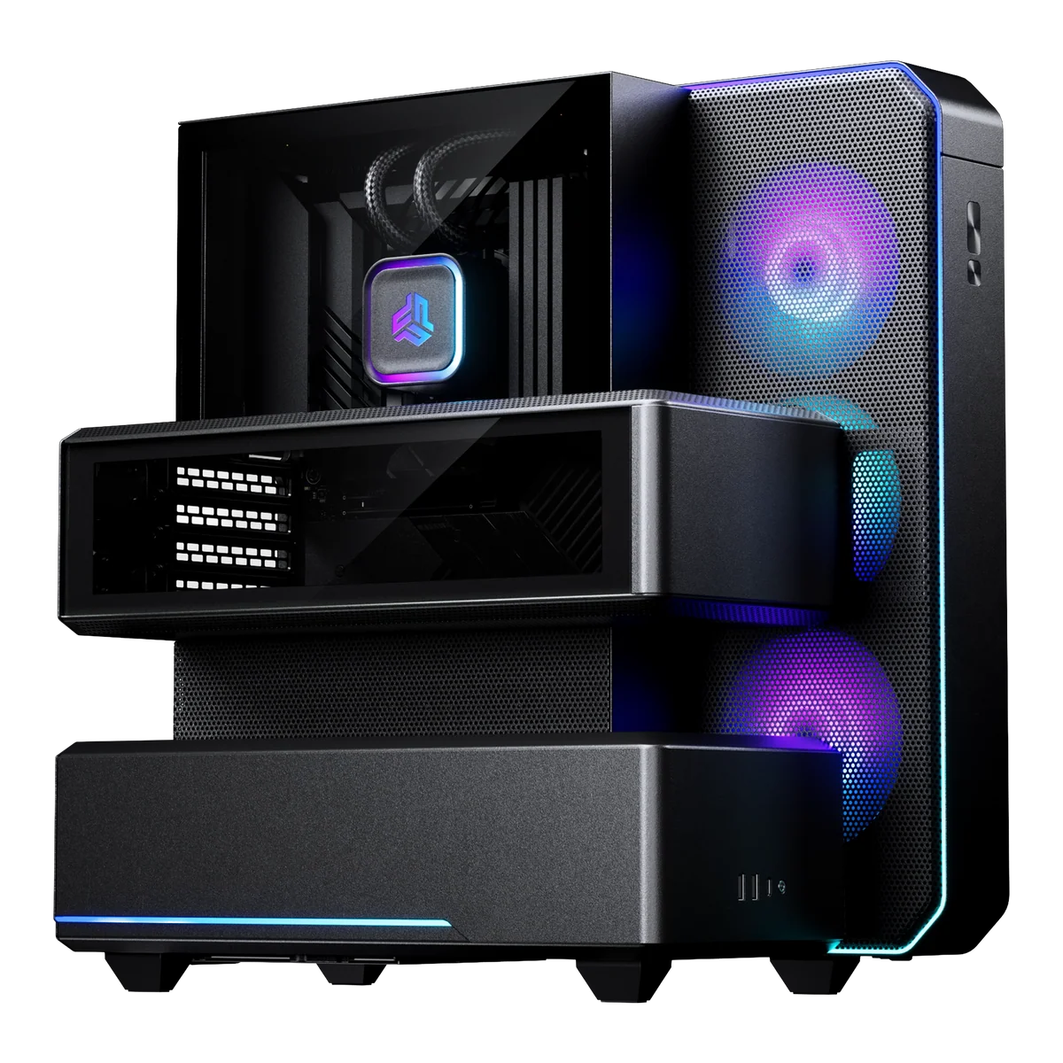 Phanteks EX5-Plus Mid Tower Black Case – Tích Hợp AIO 360mm 3 Phanteks EX5-Plus Mid Tower Black Case – Tích Hợp AIO 360mm - Ảnh 3