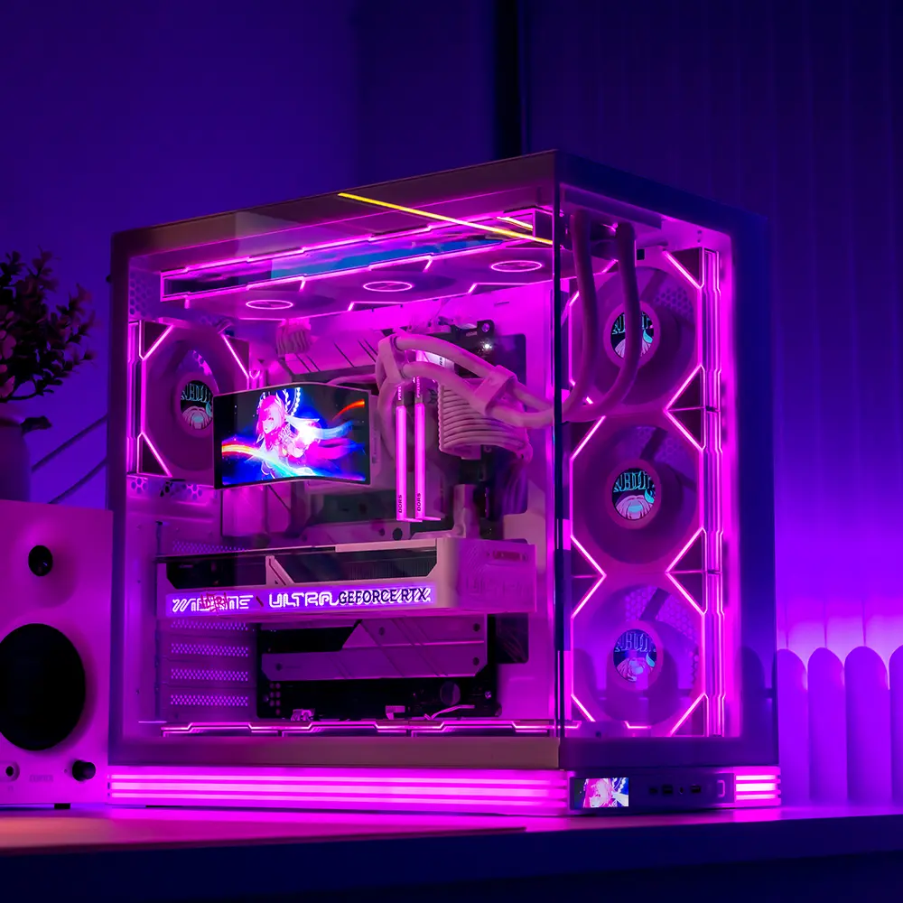 Jungle Leopard AX-2 ATX LCD ARGB Case – Mid Tower, Kính Cường Lực 5 Jungle Leopard AX-2 ATX LCD ARGB Case – Mid Tower, Kính Cường Lực - Ảnh 5