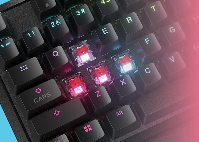 Bàn Phím Cơ CORSAIR K70 CORE RGB Black – MLX Red, Full Size 104 Phím 15 CORSAIR K70 CORE RGB MLX Red Linear Switch pre lubed
