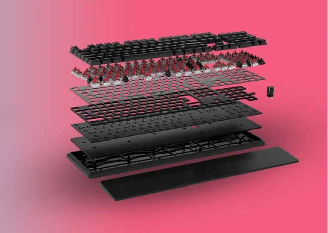 Bàn Phím Cơ CORSAIR K70 CORE RGB Black – MLX Red, Full Size 104 Phím 16 CORSAIR K70 CORE RGB hai lớp foam tiêu âm Aluminum Top Plate