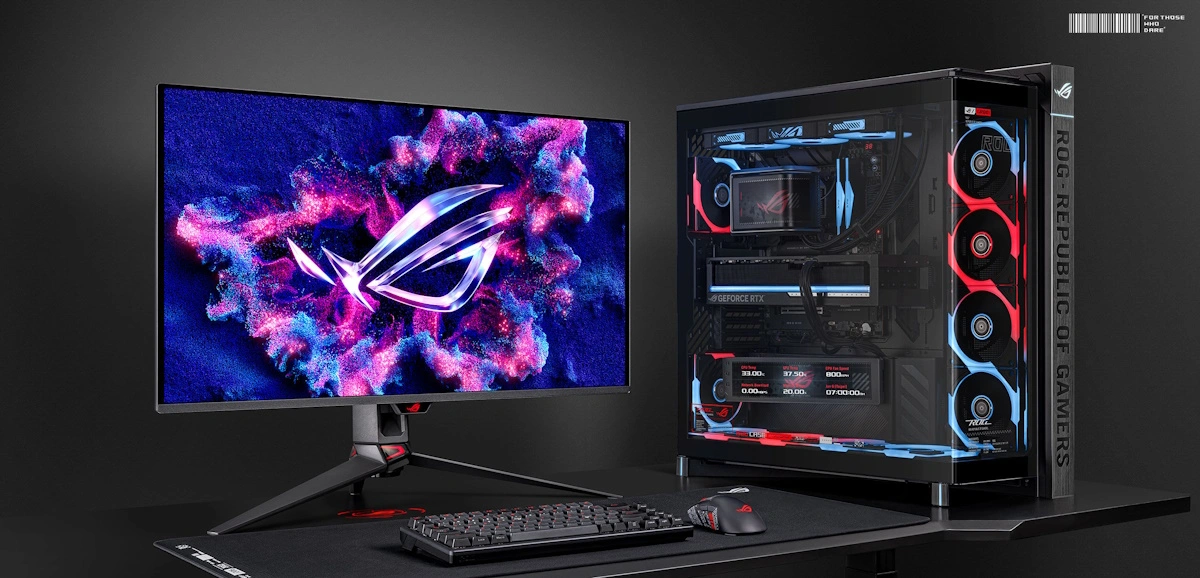 ROG Cronox Black White ARGB panoramic case