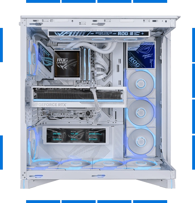 ROG Cronox hỗ trợ 14 fan 120mm radiator 360mm