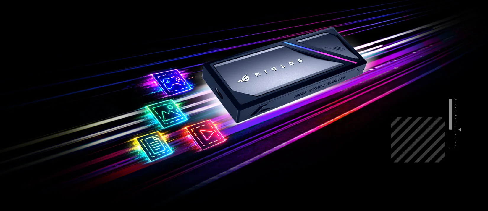 Box SSD ASUS ROG Strix Aiolos - M.2 NVMe/SATA 20Gbps 21 ASUS ROG Strix Aiolos USB-C 3.2 Gen 2x2 20Gbps
