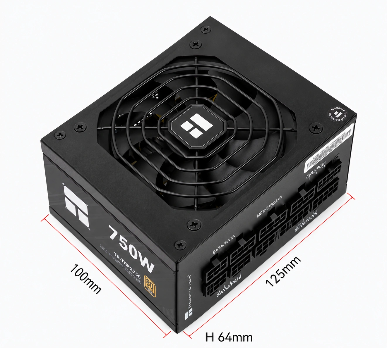 Nguồn Thermalright TGFX-750 750W SFX 80 Plus Gold Full-Modular 44 Thermalright TGFX-750 SFX kích thước 100x125x64mm