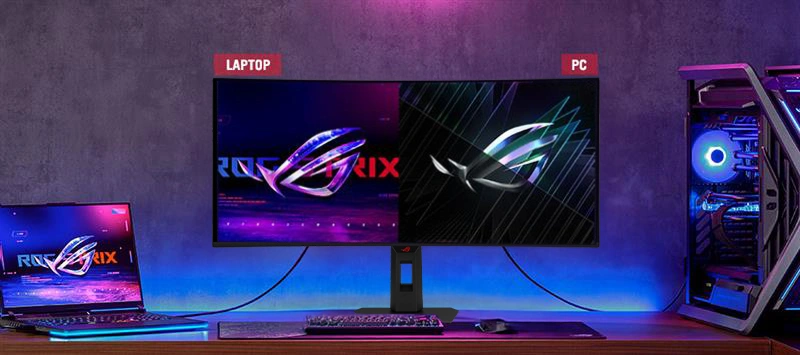 Màn Hình Gaming ASUS ROG Strix XG34WCDMS 34 inch – WQHD OLED 280Hz, 0.03ms 18 ROG Strix XG34WCDMS Auto KVM PC Laptop
