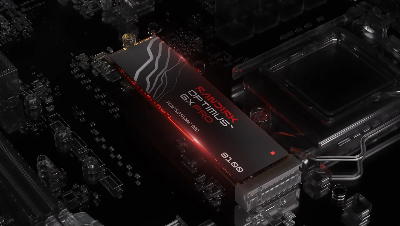 SANDISK Optimus GX PRO 8100 NVMe SSD 1TB – PCIe 5.0, đọc 14900MB/s 9 SANDISK Optimus GX PRO 8100 NVMe SSD 1TB SSD Gen 5 cho Gaming Creator và Workstation