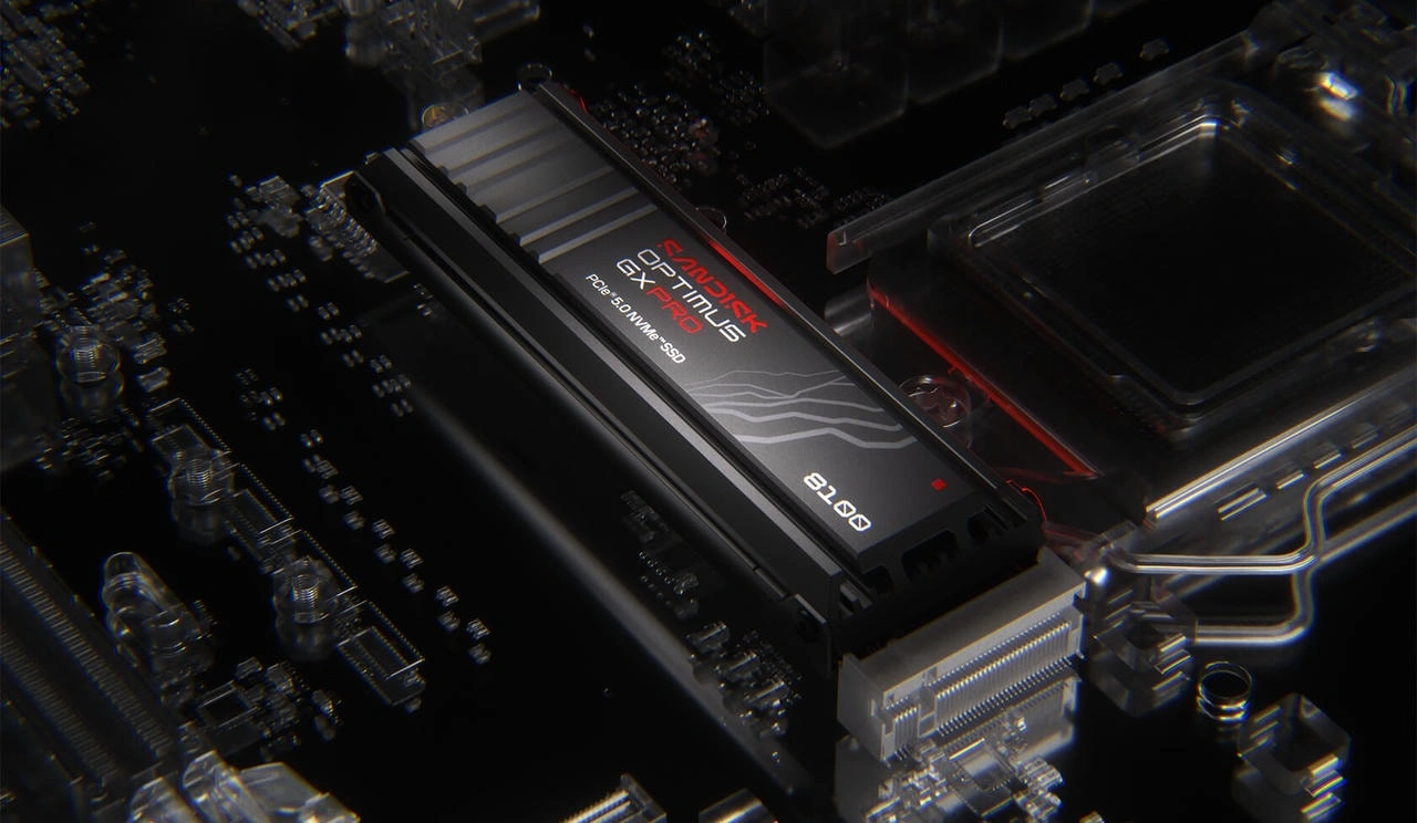 SANDISK Optimus GX PRO 8100 Heatsink NVMe SSD 2TB – PCIe 5.0, đọc 14900MB/s 9 SANDISK Optimus GX PRO 8100 Heatsink NVMe SSD 2TB cho Gaming Creator AI và Workstation
