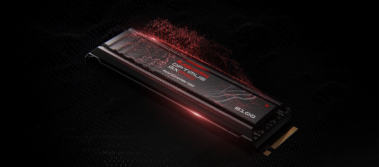 SANDISK Optimus GX PRO 8100 Heatsink NVMe SSD 2TB – PCIe 5.0, đọc 14900MB/s 14 SANDISK Optimus GX PRO 8100 Heatsink NVMe SSD 2TB độ bền 1200 TBW cho workload cường độ lớn
