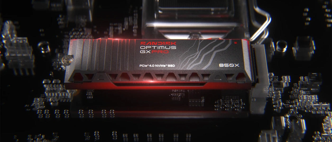 SANDISK Optimus GX PRO 850X Heatsink NVMe SSD 2TB heatsink tích hợp cho Gaming và PS5