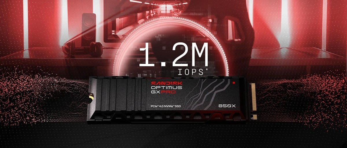 SANDISK Optimus GX PRO 850X Heatsink NVMe SSD 2TB nCache 4.0 và DirectStorage