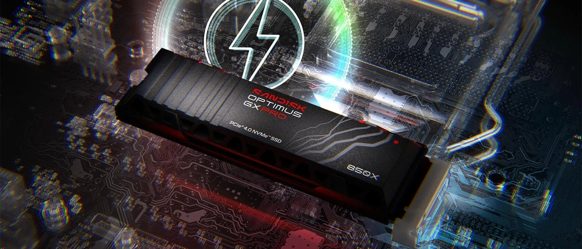 SANDISK Optimus GX PRO 850X Heatsink NVMe SSD 2TB heatsink tích hợp hỗ trợ PS5 PS5 Pro