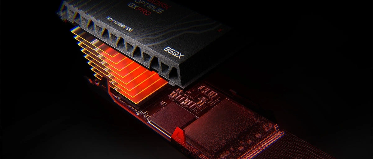 SANDISK Optimus GX PRO 850X Heatsink NVMe SSD 2TB bảo mật TCG Opal 2.01