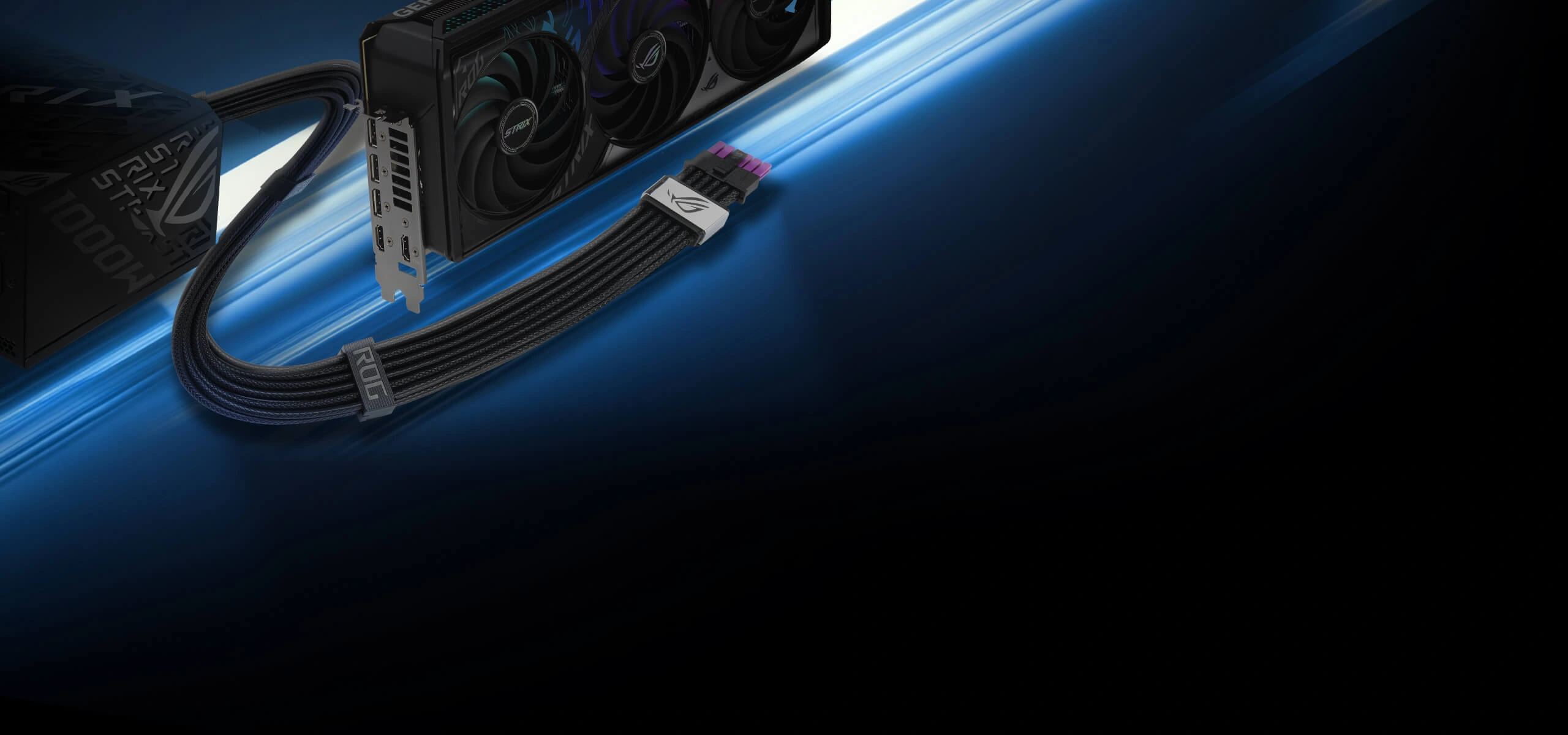 Nguồn ASUS ROG Strix 1000W Platinum (ROG Equalizer) – ATX 3.1, 80 Plus Platinum 31 ROG Strix 1000W Platinum ROG Equalizer cáp 12V-2x6 GPU First